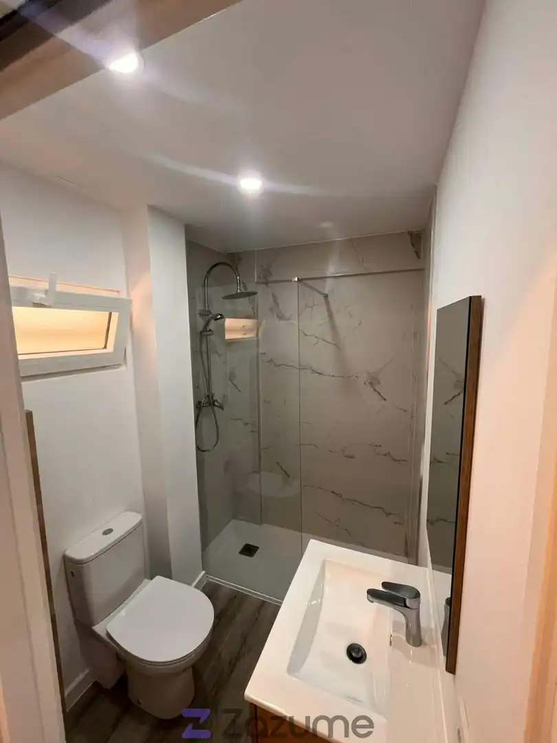 Baño de Estudio de alquiler en Calvià con Aire acondicionado, Parquet y Piscina