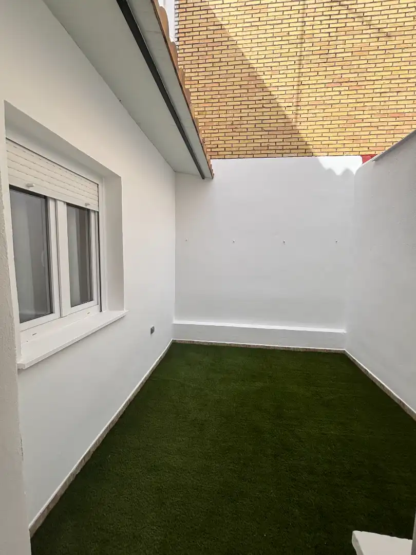 Terraza de Casa adosada en venta en Mairena del Aljarafe con Jardín privado, Parquet y Terraza