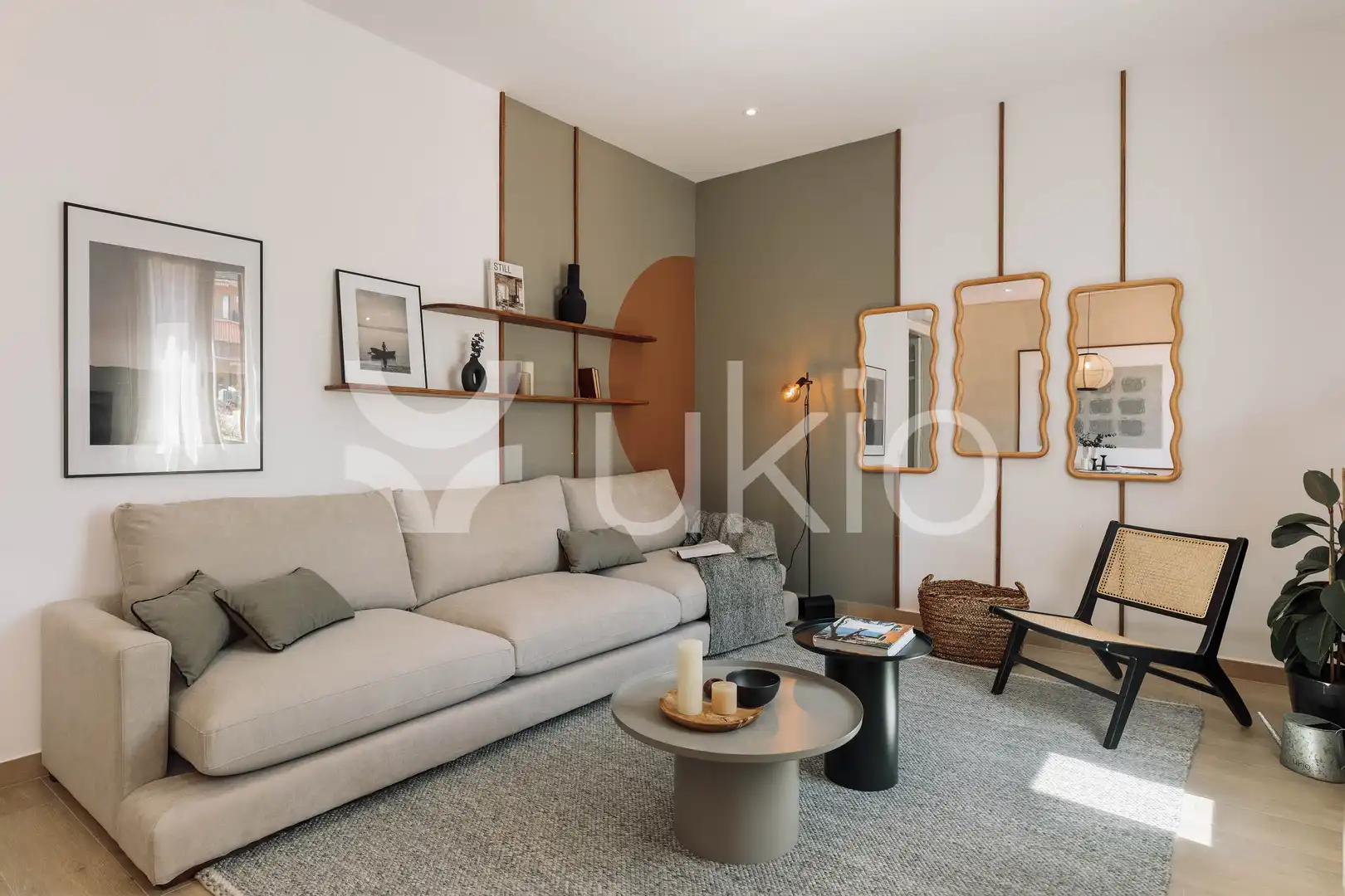 Living room of Apartments for rent in Barcelona  with Air Conditioner, Heating and Terrace