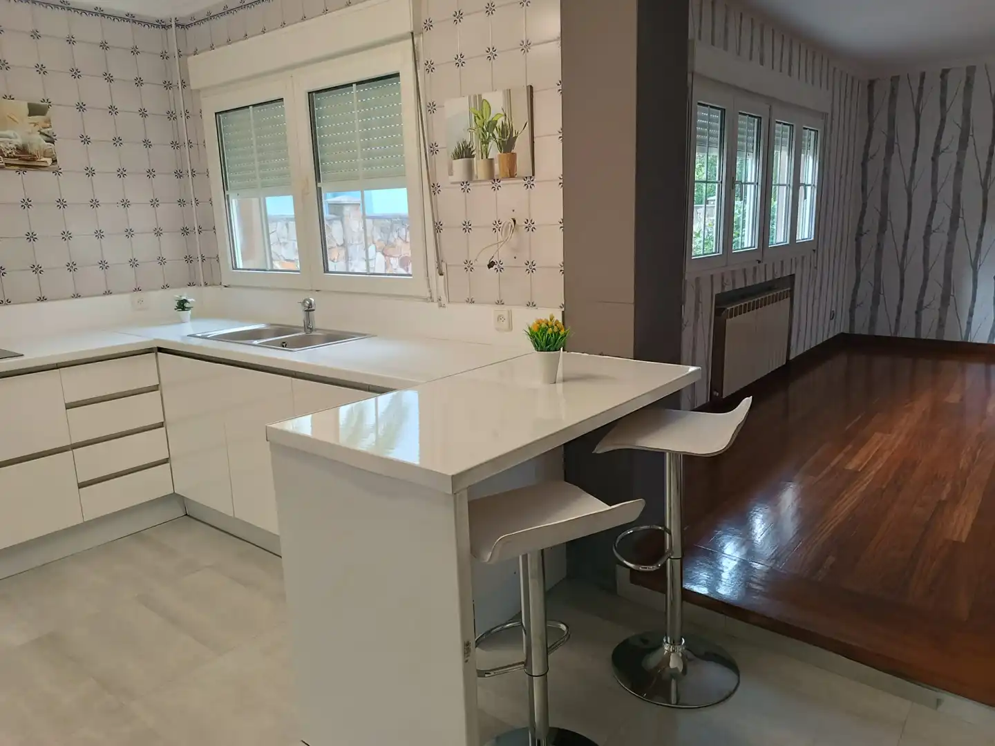 Cocina de Casa o chalet en venta en Castrillón con Calefacción, Jardín privado y Parquet