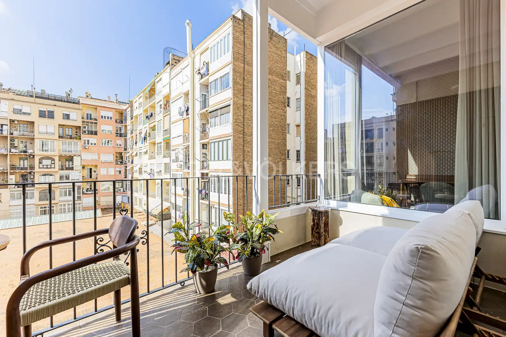 Terraza de Piso de alquiler en Barcelona con Aire acondicionado, Calefacción y Parquet