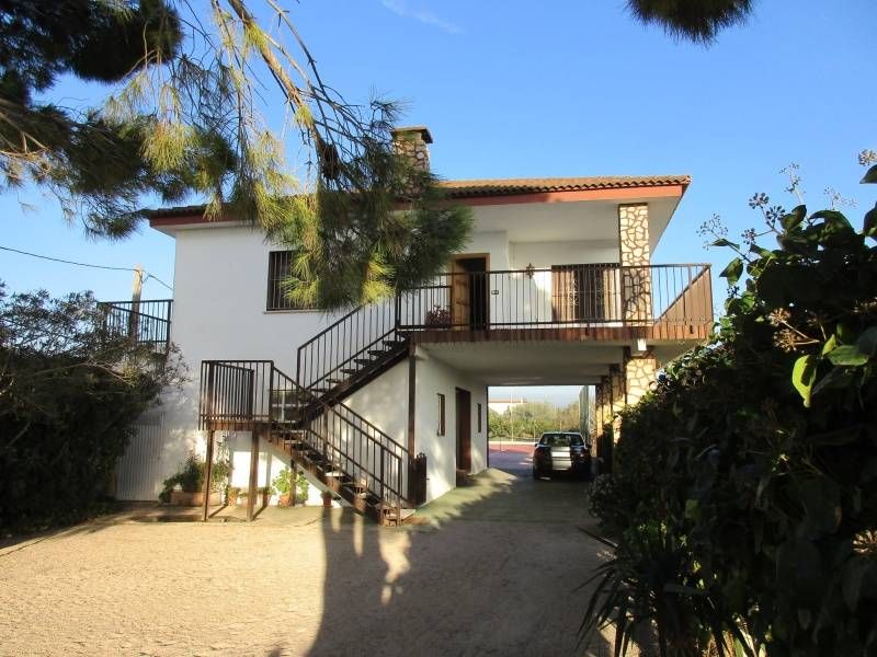 Exterior view of House or chalet for sale in L'Aldea  with Air Conditioner, Private garden and Terrace