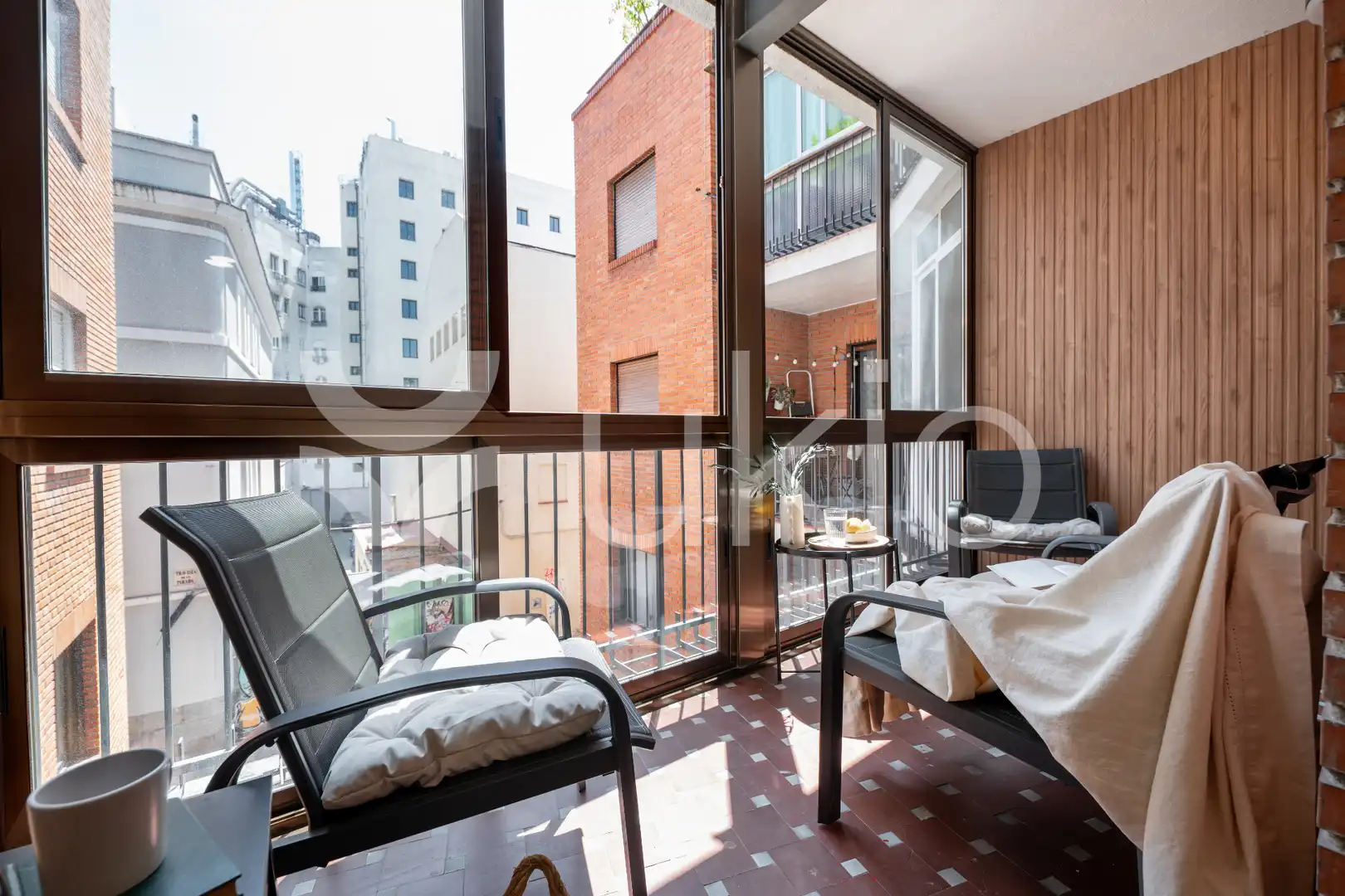 Balcony of Apartments for rent in Madrid  with Air Conditioner, Heating and Terrace