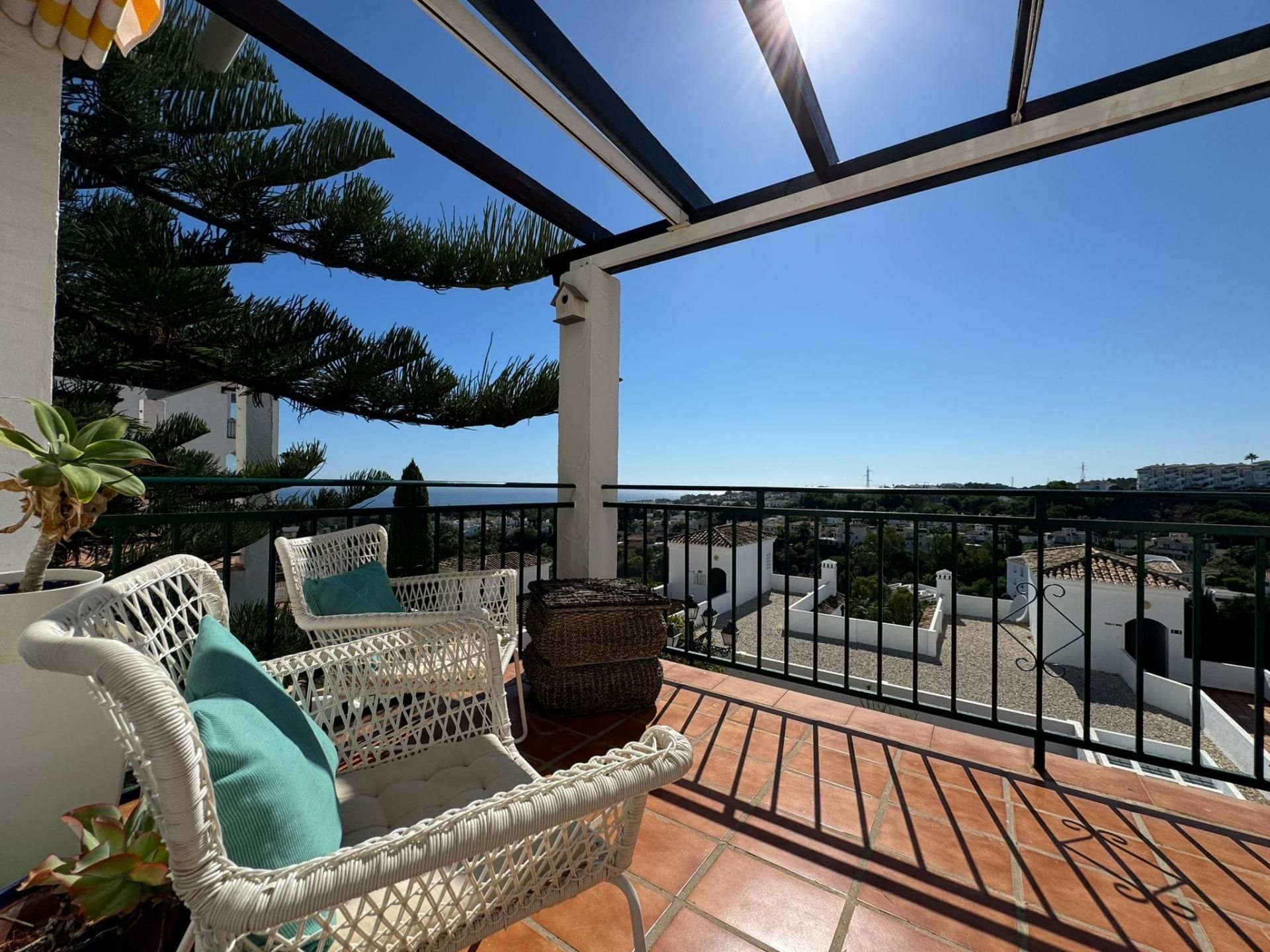 Terrace of Flat to rent in Mijas  with Air Conditioner, Heating and Private garden