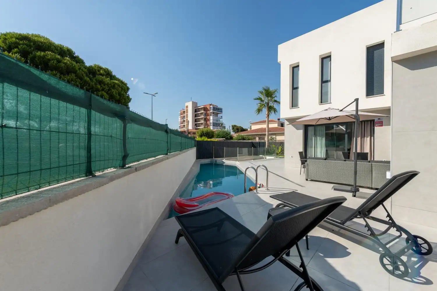 Terrasse von Haus oder Chalet zur Miete in El Campello mit Klimaanlage, Privatgarten und Terrasse