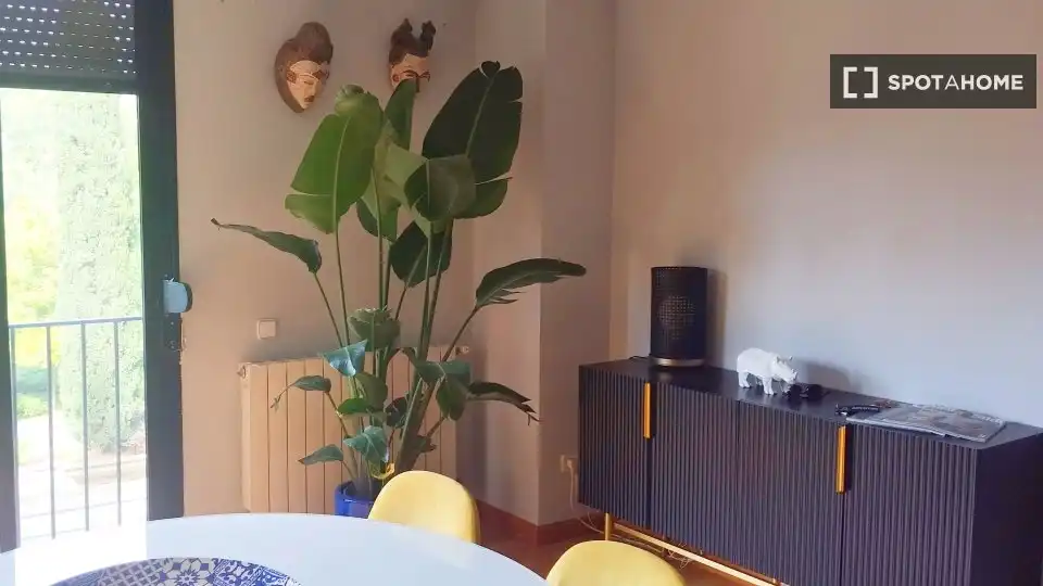Sala de estar de Piso para compartir en Madrid con Aire acondicionado, Calefacción y Terraza