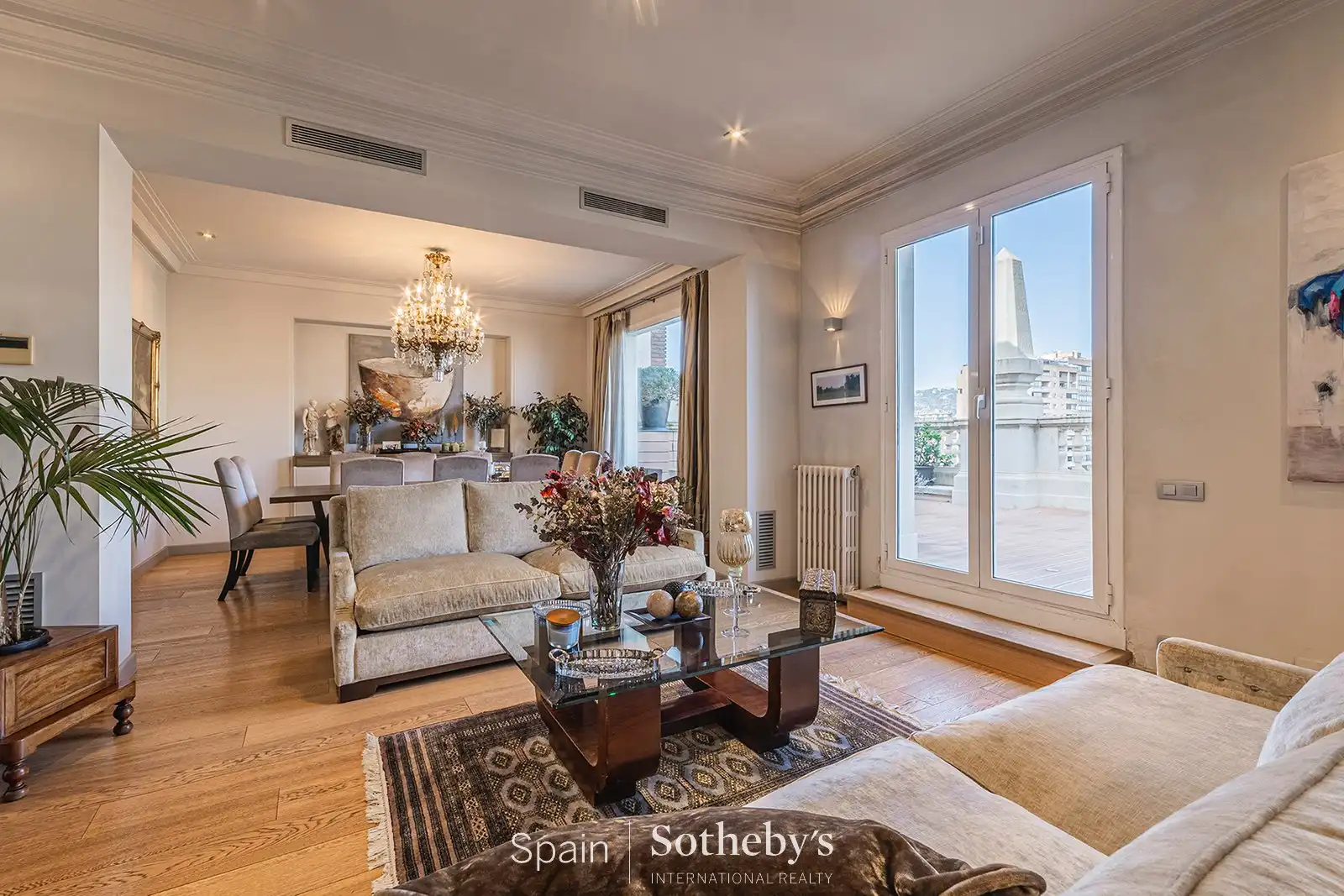 Sala d'estar de Àtic en venda en Barcelona amb Aire condicionat, Calefacció i Terrassa