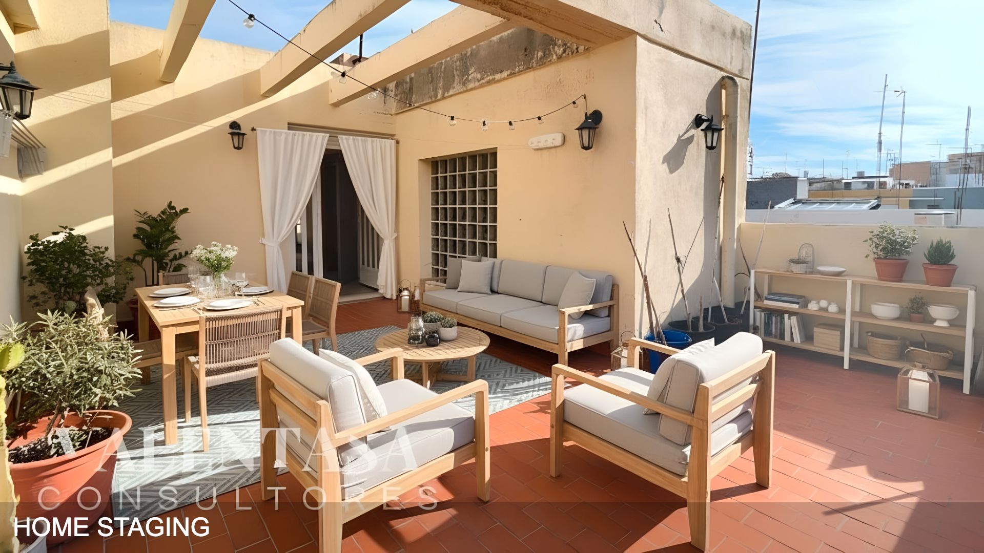 Terrassa de Casa adosada en venda en Burriana / Borriana amb Aire condicionat, Terrassa i Moblat