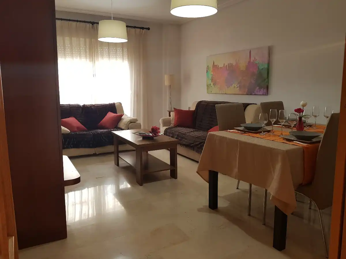 Sala de estar de Piso de alquiler en Cartagena con Aire acondicionado, Terraza y Amueblado