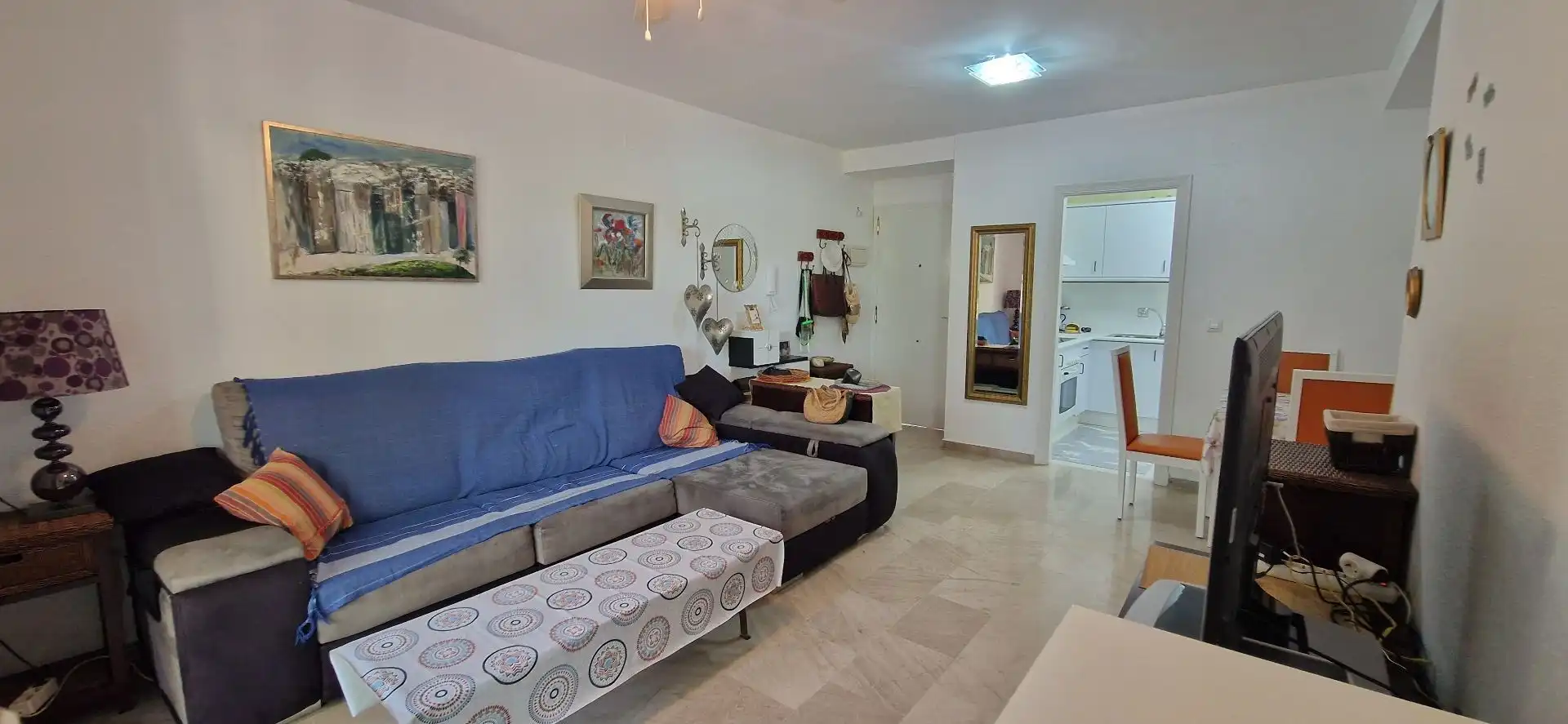 Living room of Apartments for sale in El Portil  with Terrace, Storage room and Furnished