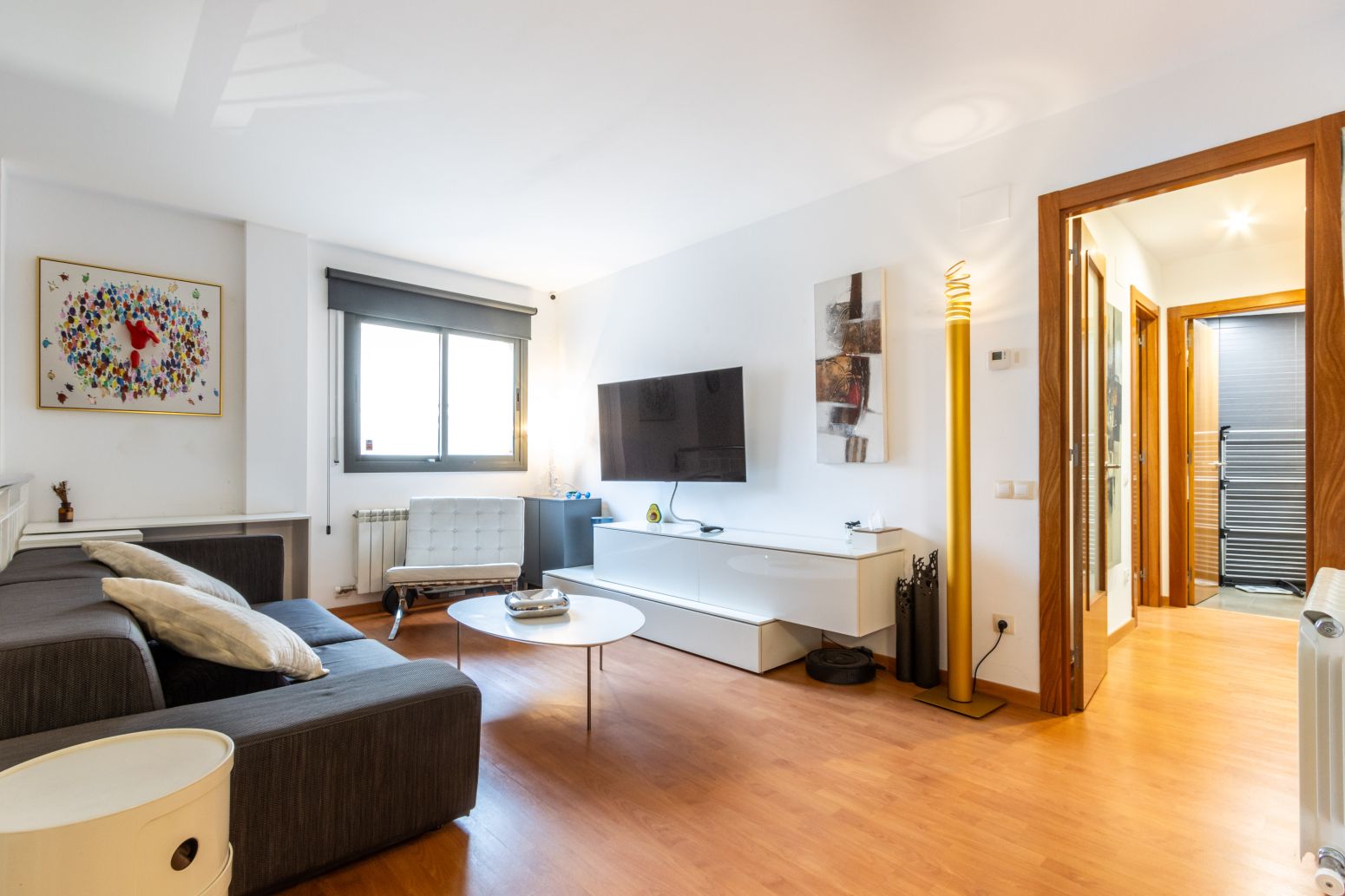 Sala d'estar de Pis en venda en Castellar del Vallès amb Calefacció, Parquet i Traster