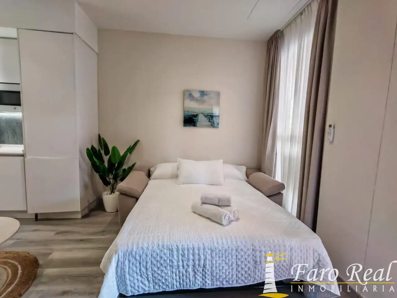 Schlafzimmer von Wohnung zur Miete in Sanlúcar de Barrameda mit Klimaanlage und Möbliert