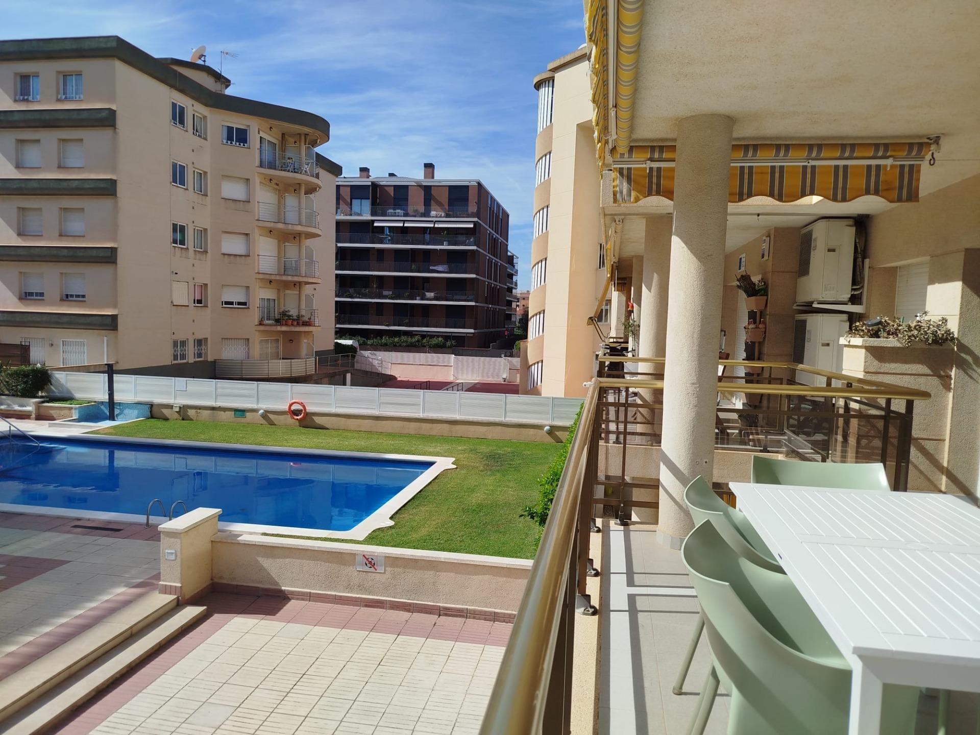 Swimming pool of Flat for sale in Calafell  with Air Conditioner, Parquet flooring and Terrace