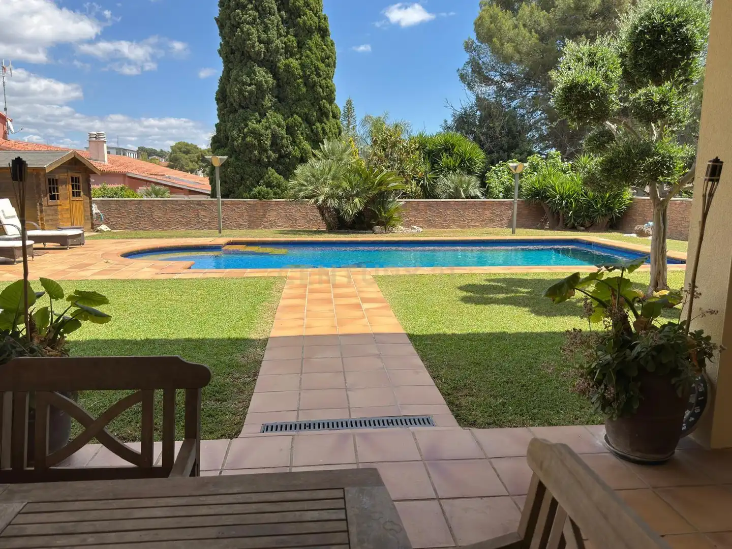 Swimming pool of Houses for sale in Cunit  with Air Conditioner