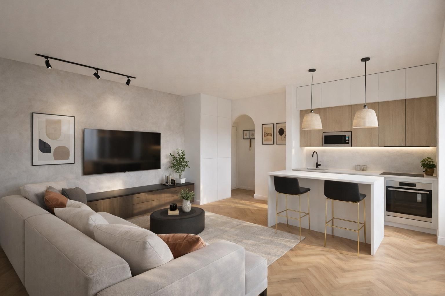 Sala de estar de Estudio en venta en Roses con Terraza, Balcón y Alarma