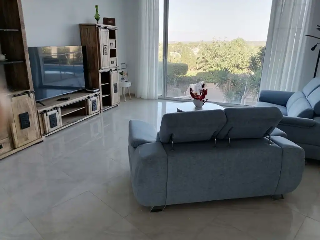 Sala d'estar de Casa o xalet de lloguer en Calvià amb Aire condicionat, Jardí privat i Terrassa