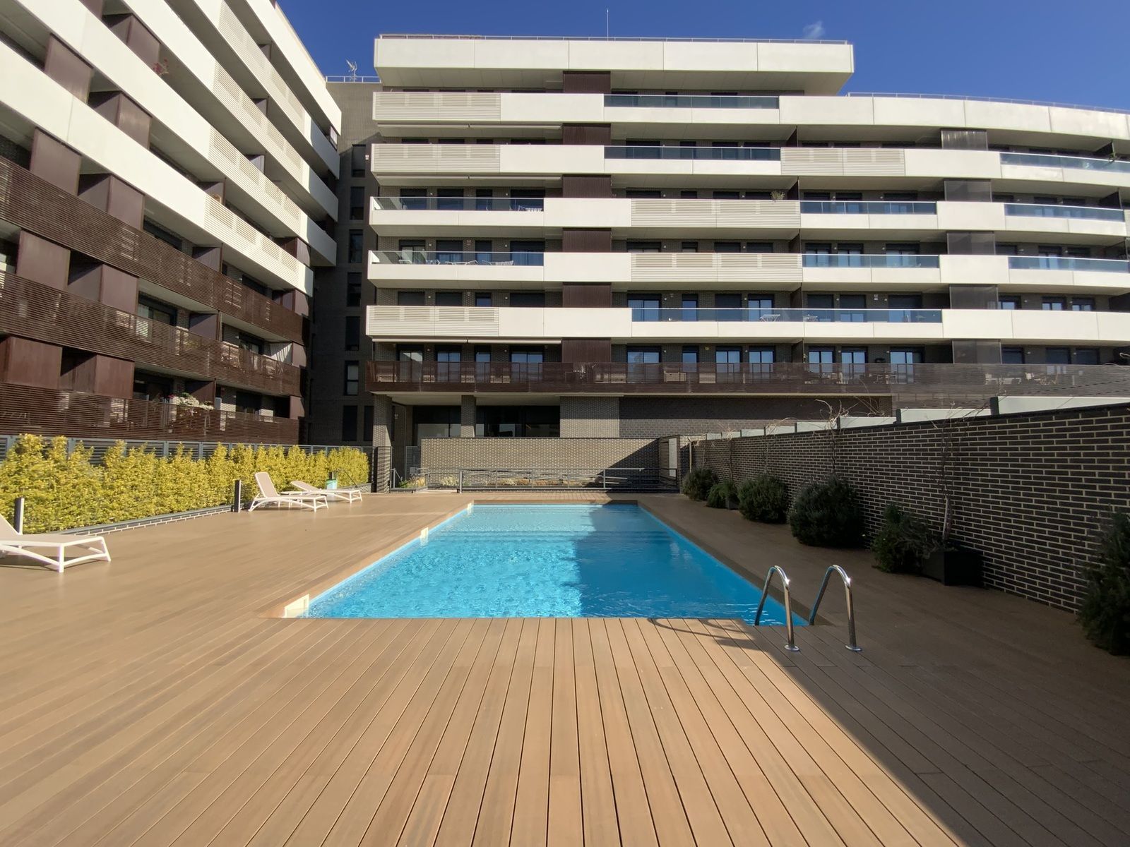Swimming pool of Flat for sale in Montgat  with Air Conditioner, Heating and Parquet flooring