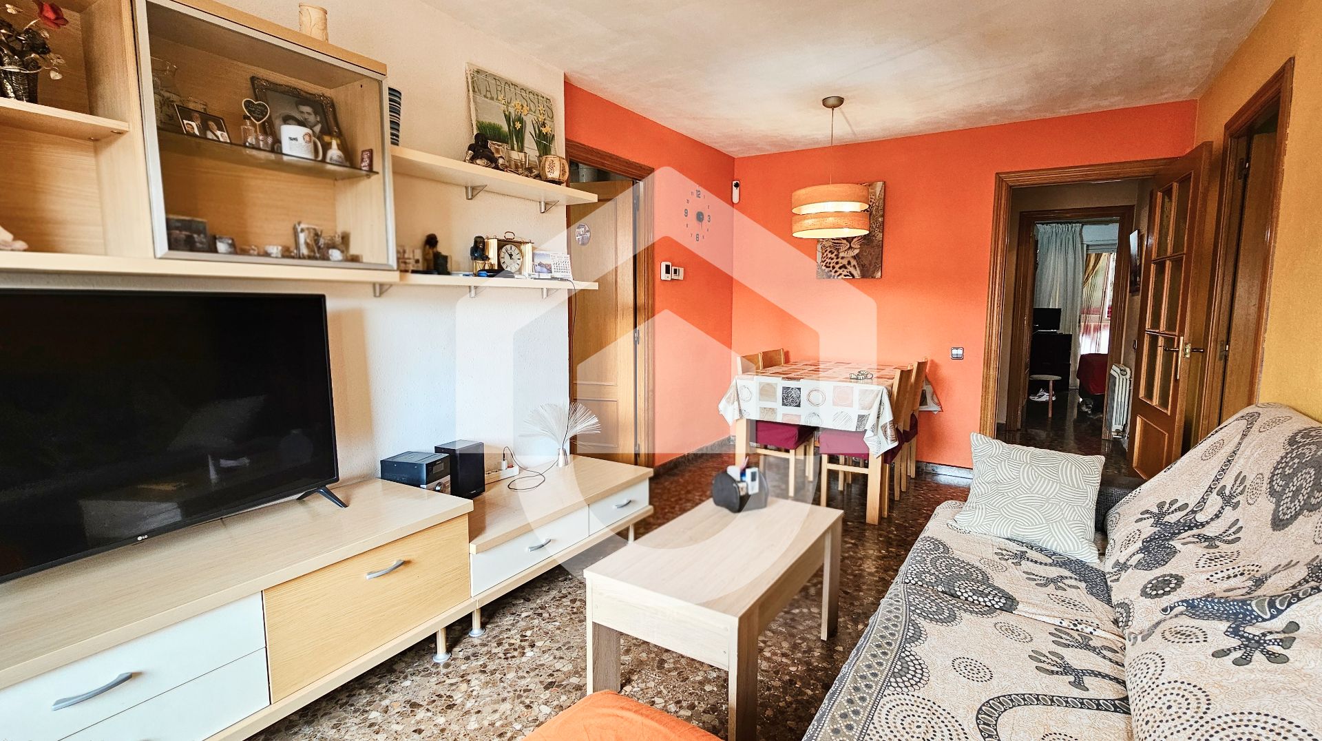 Sala d'estar de Pis en venda en  Barcelona Capital amb Aire condicionat i Balcó