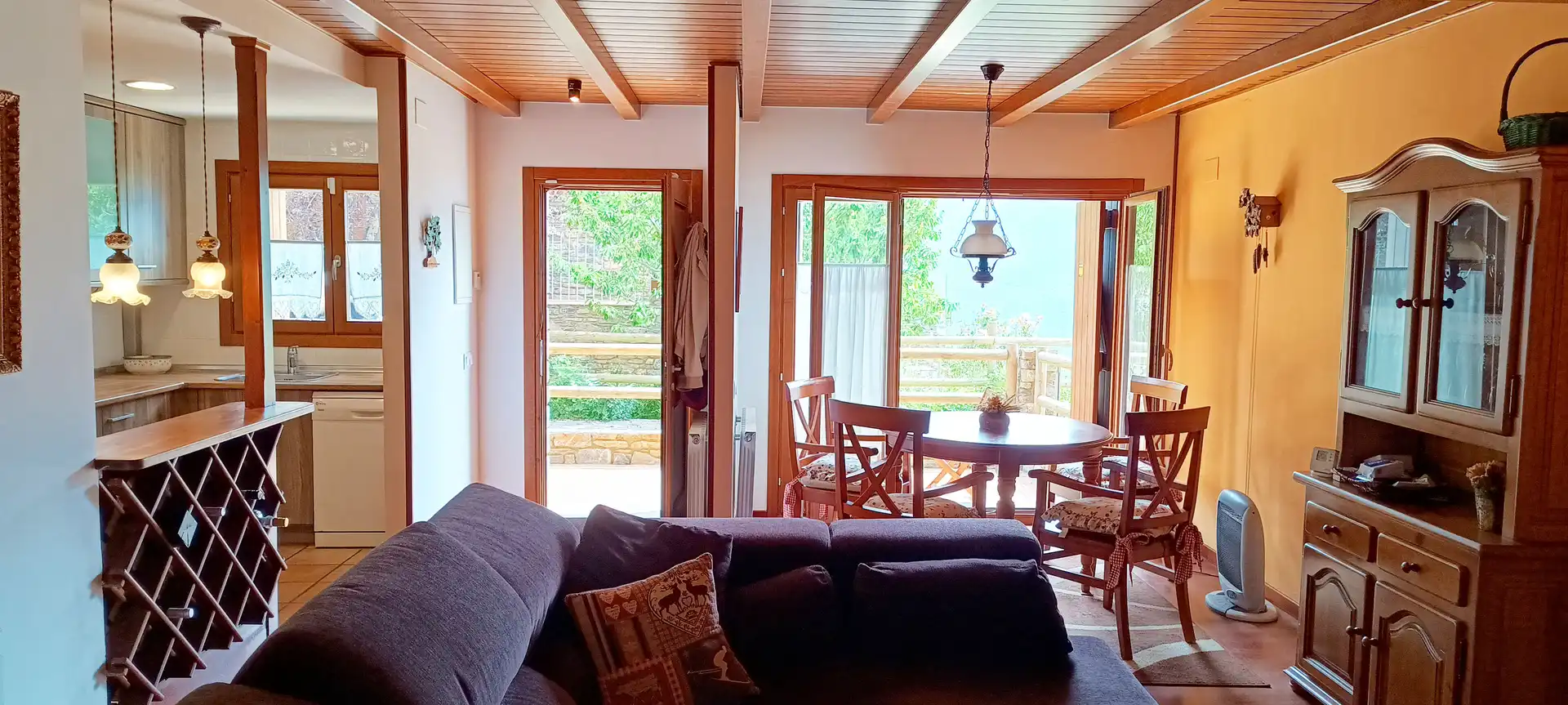 Living room of Detached homes for sale in Sort  with Heating, Parquet flooring and Terrace