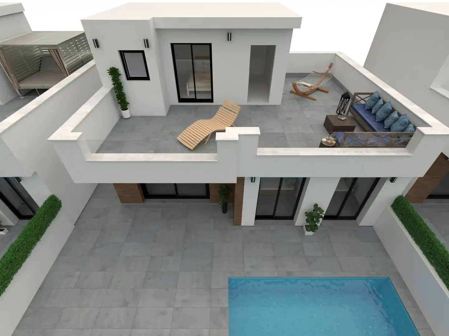Terraza de Casa o chalet en venta en San Pedro del Pinatar con Jardín privado, Terraza y Piscina