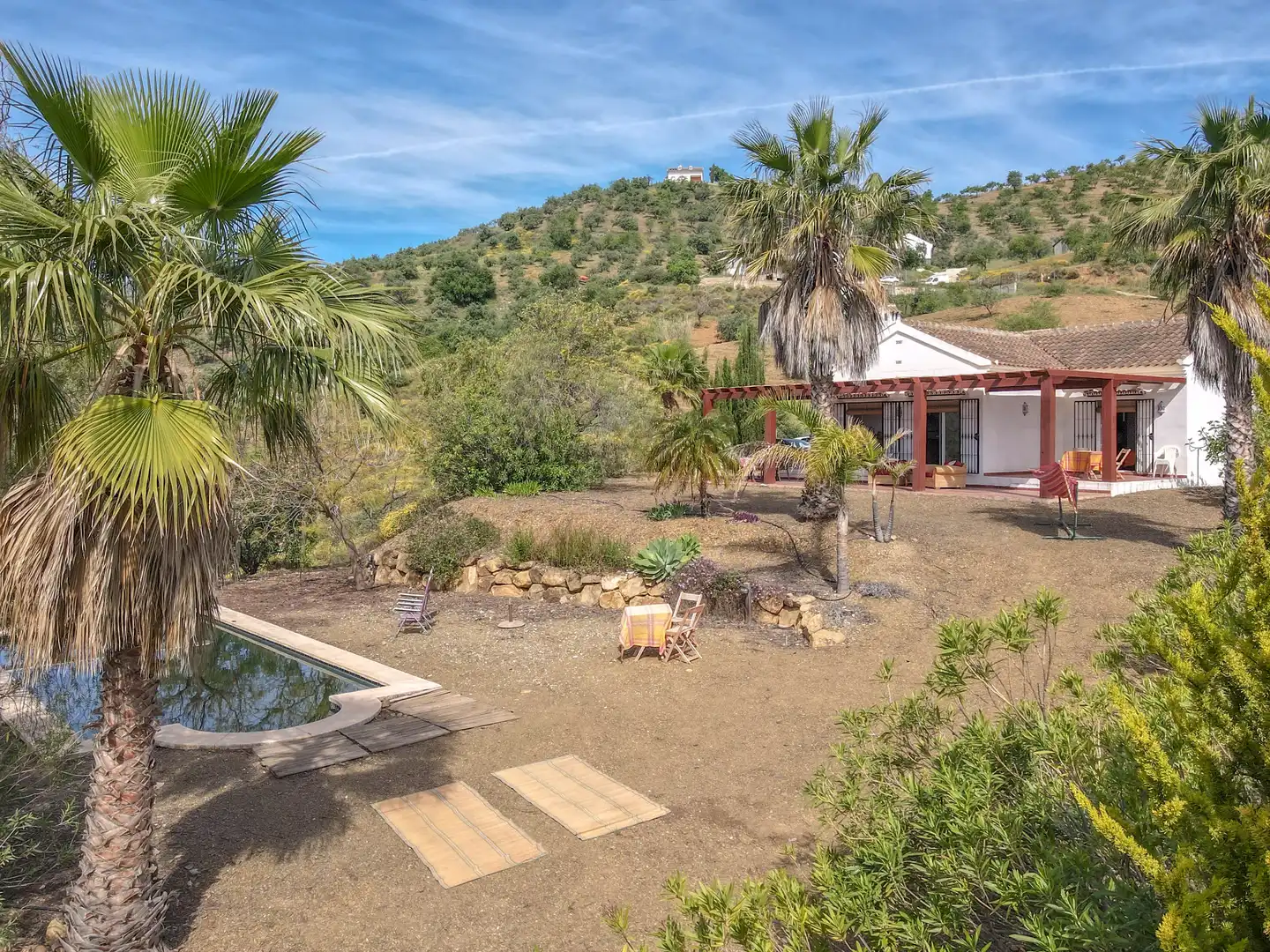 Garden of Houses for sale in Tolox  with Air Conditioner, Private garden and Swimming Pool