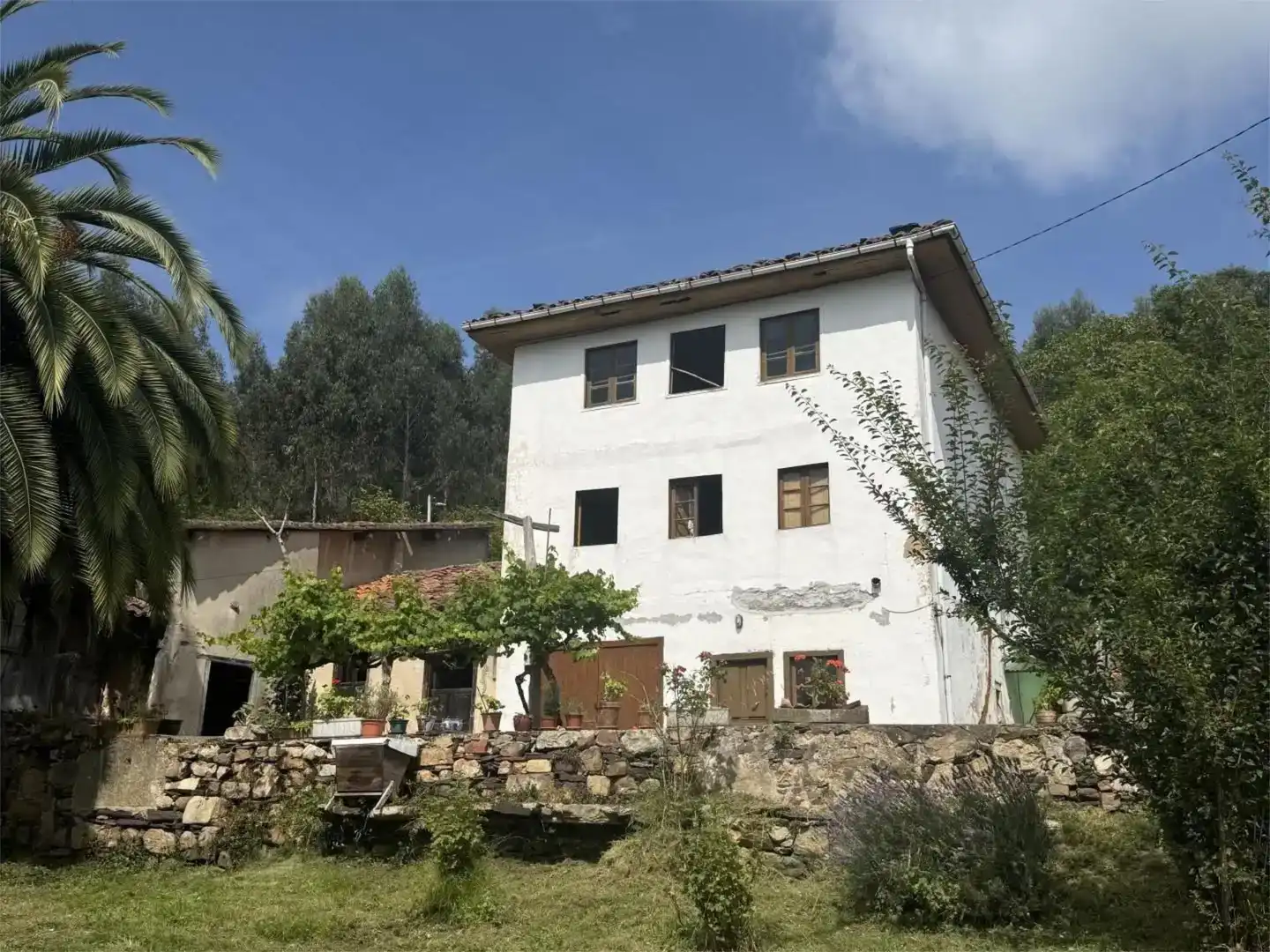 Vista exterior de Pis en venda en Grado amb Jardí privat, Moblat i Balcó