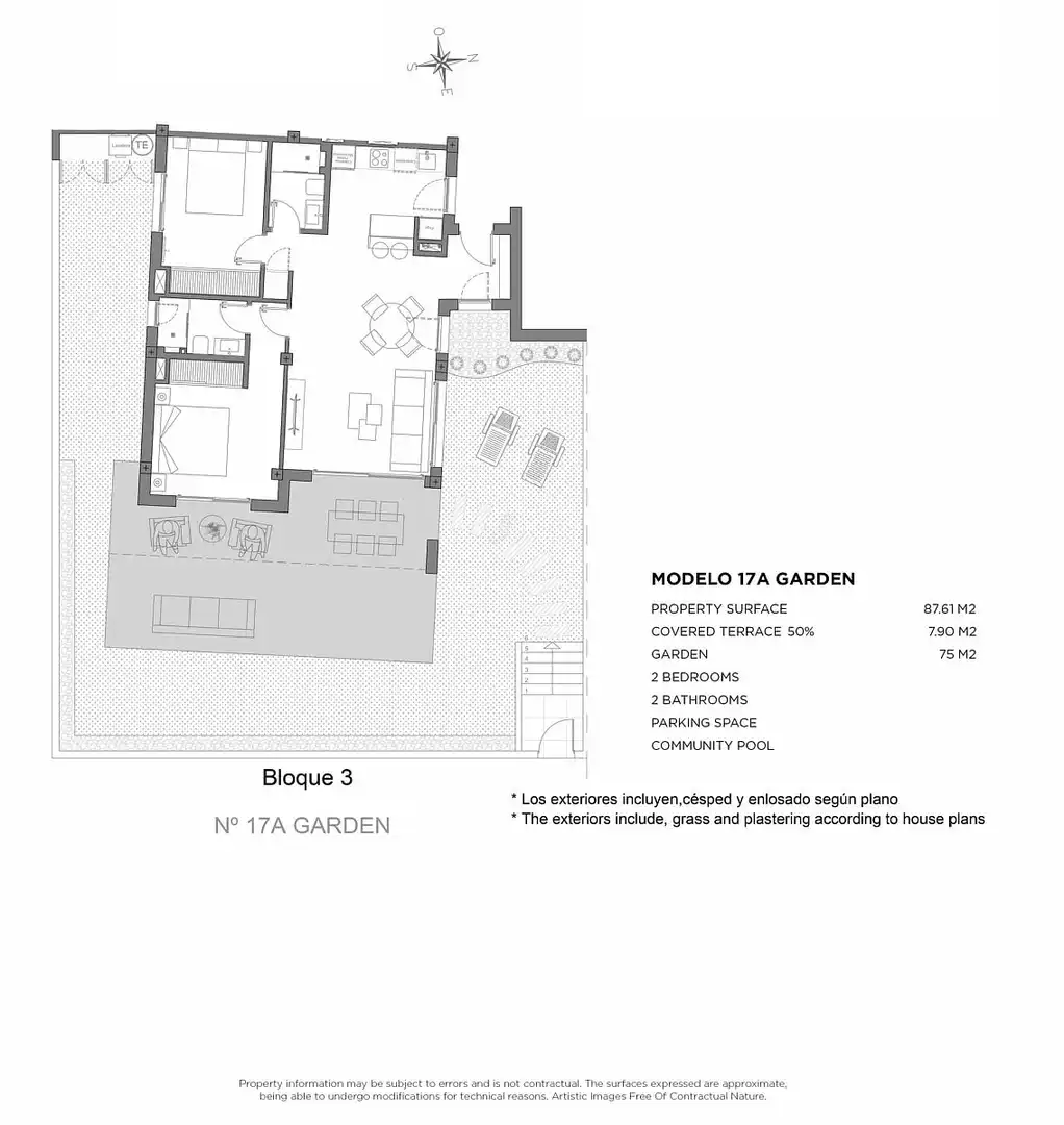Jardí de Apartament en venda en Los Alcázares amb Aire condicionat, Terrassa i Balcó