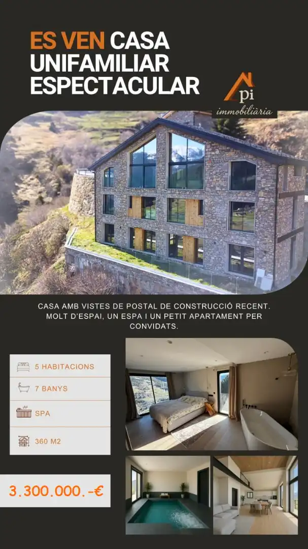 Exterior view of Houses for sale in Canillo  with Air Conditioner, Heating and Private garden
