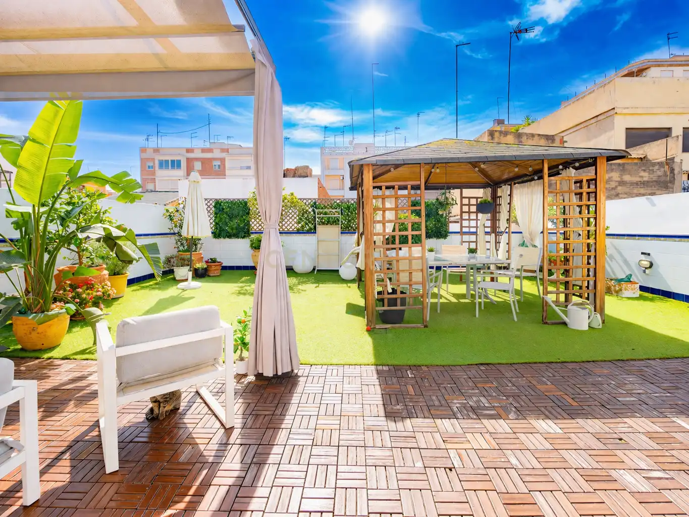 Terraza de Casa o chalet en venta en Albal con Aire acondicionado, Jardín privado y Trastero
