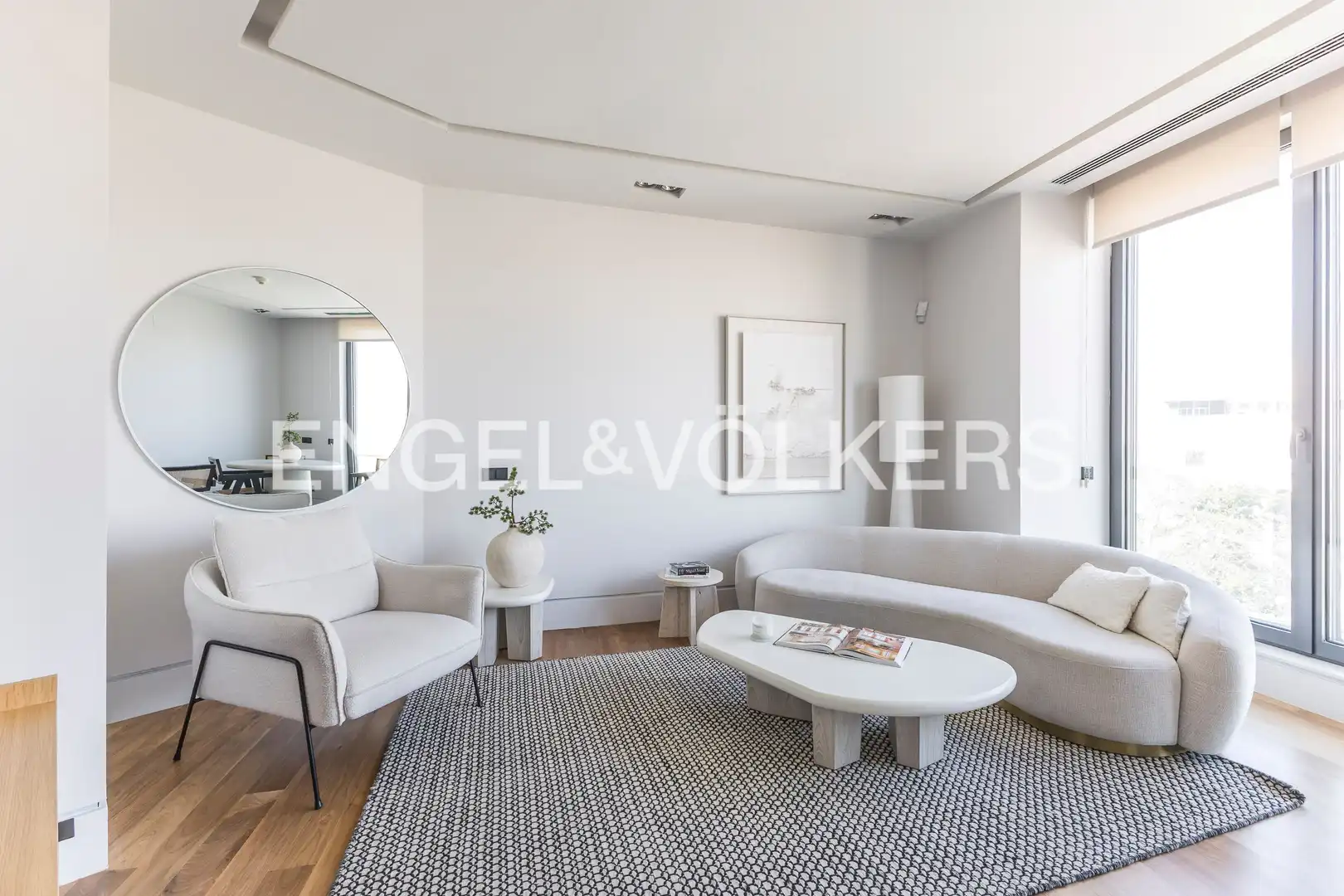 Wohnzimmer von Wohnung zur Miete in Madrid mit Klimaanlage, Heizung und Parkett