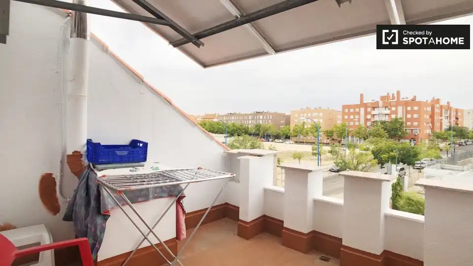 Terraza de Piso de alquiler en Leganés con Aire acondicionado, Calefacción y Amueblado