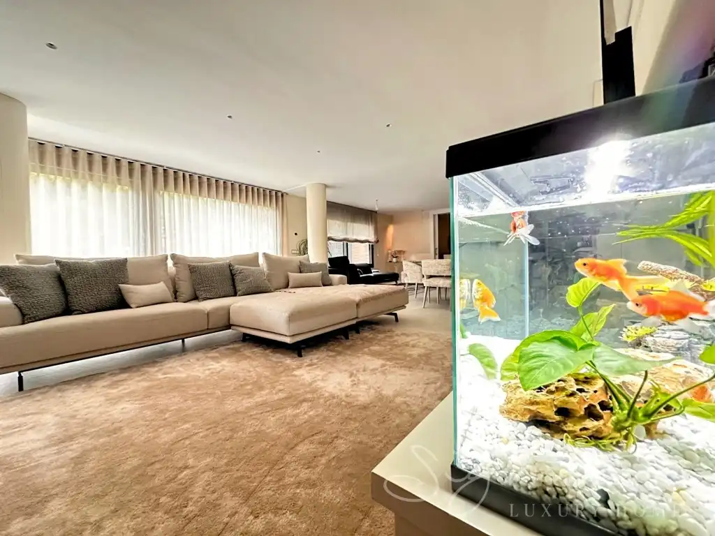 Sala de estar de Casa o chalet de alquiler en Sant Cugat del Vallès con Aire acondicionado, Calefacción y Jardín privado
