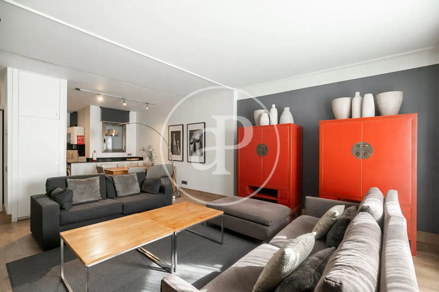 Sala de estar de Piso de alquiler en Barcelona con Aire acondicionado, Calefacción y Terraza