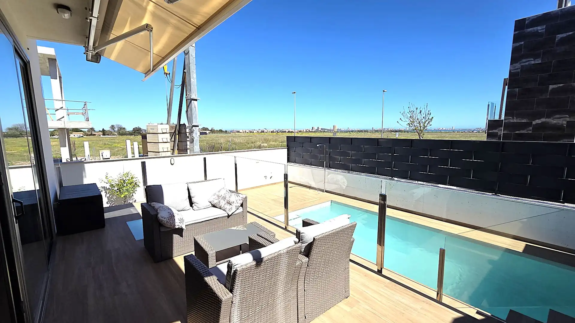 Terraza de Casa adosada en venta en Cartagena con Aire acondicionado, Calefacción y Jardín privado