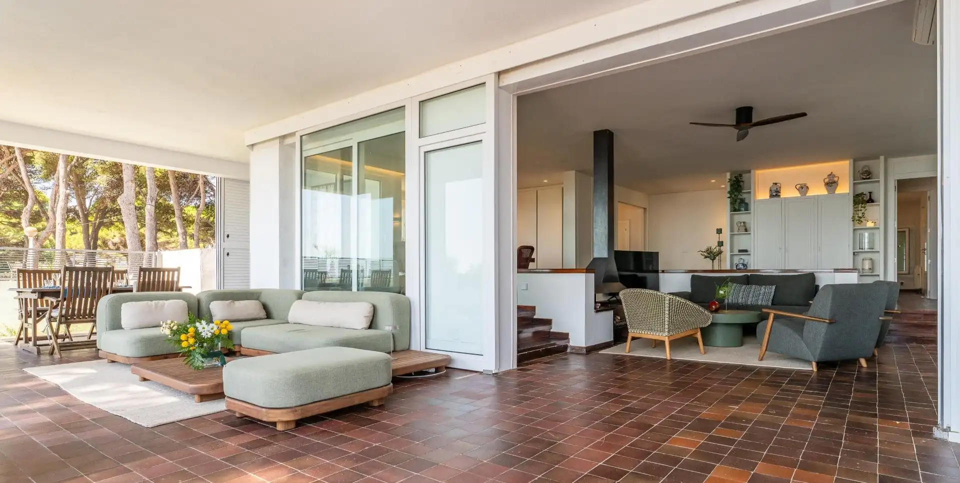 Sala de estar de Casa o chalet de alquiler en Cambrils con Aire acondicionado, Terraza y Amueblado