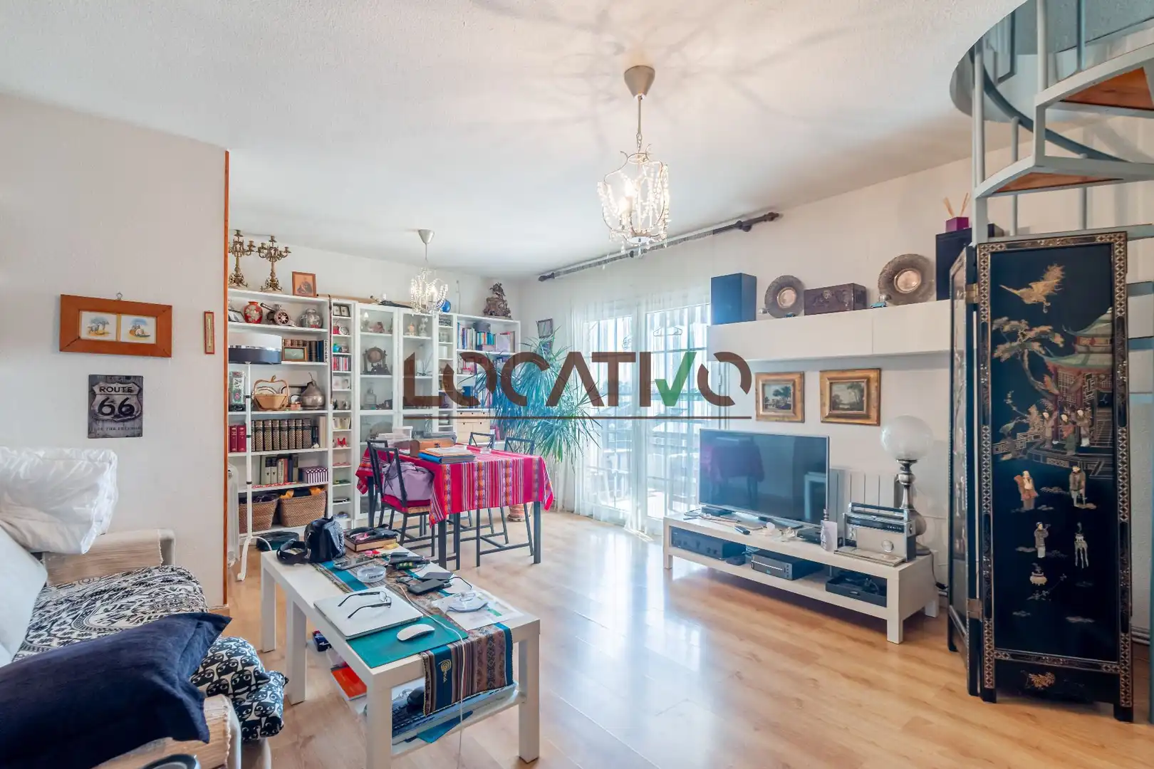 Wohnzimmer von Maisonette zum Verkauf in Alpedrete mit Klimaanlage, Heizung und Terrasse