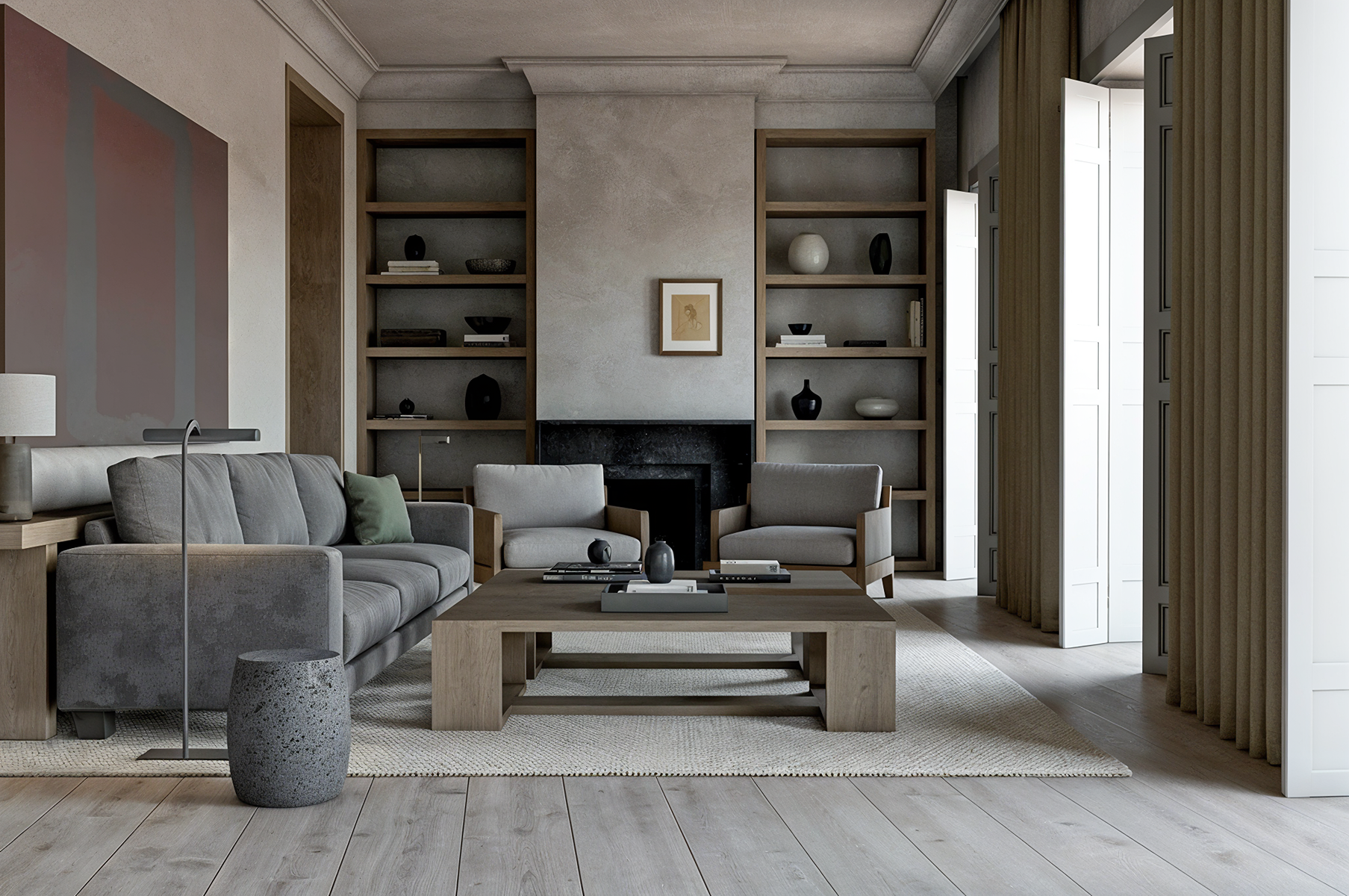 Sala d'estar de Apartament en venda en  Madrid Capital amb Aire condicionat, Calefacció i Terrassa