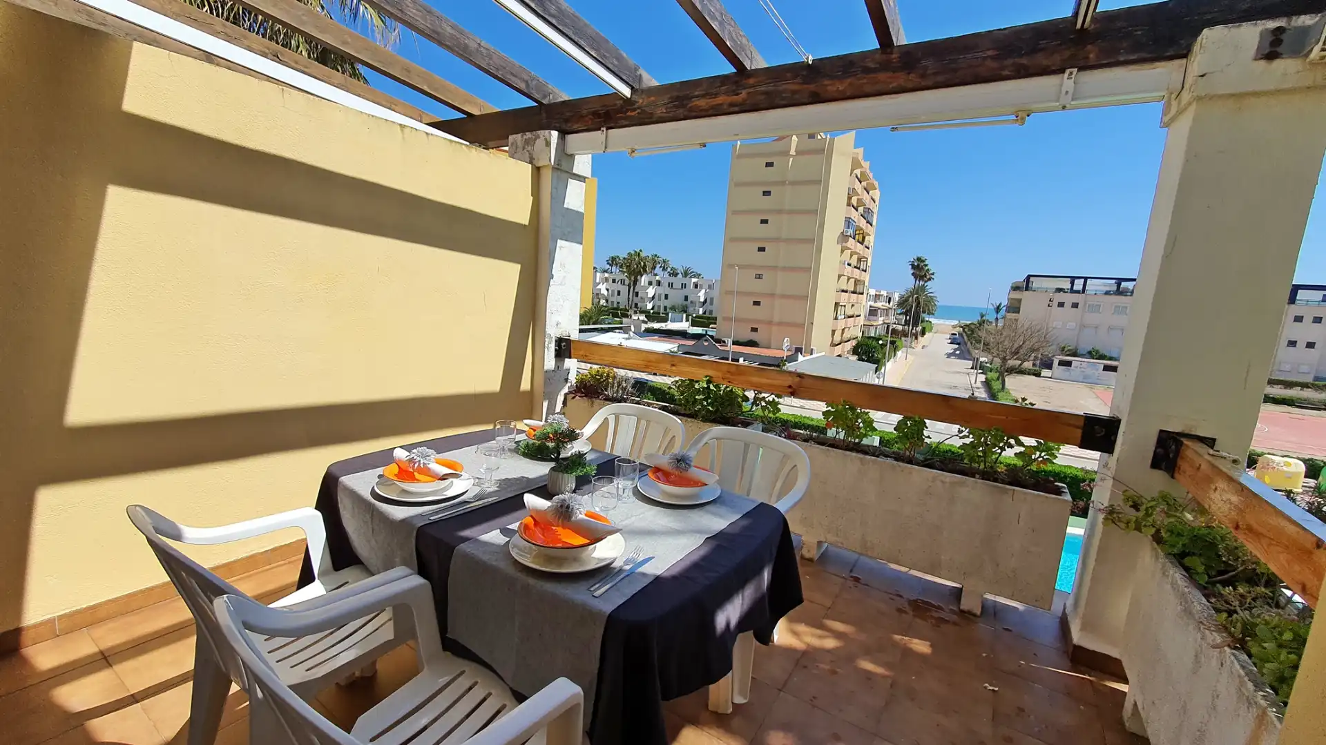 Terraza de Apartamento de alquiler en Xeraco con Terraza, Amueblado y Horno