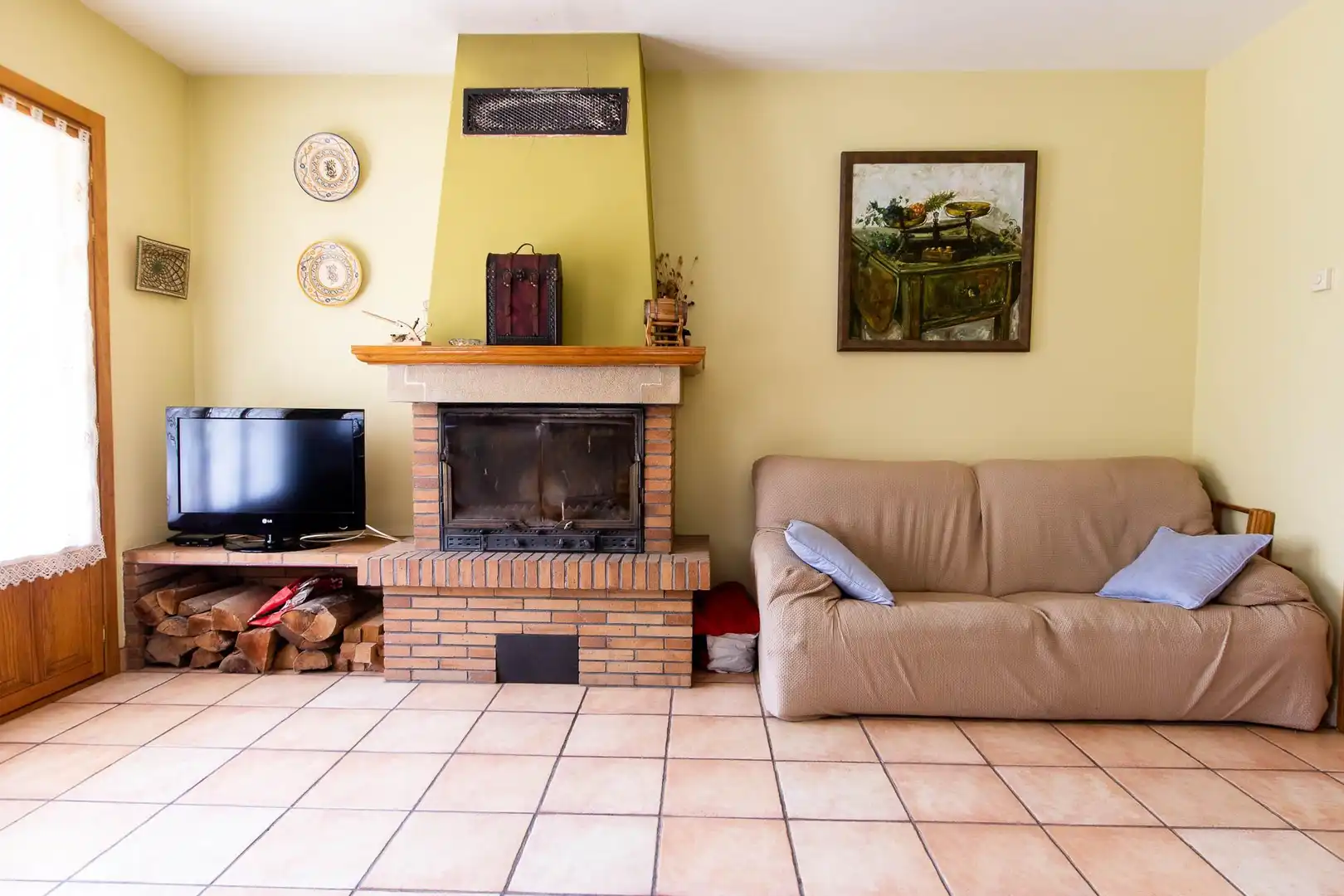 Sala de estar de Casa o chalet en venta en Puente la Reina / Gares con Calefacción, Jardín privado y Trastero
