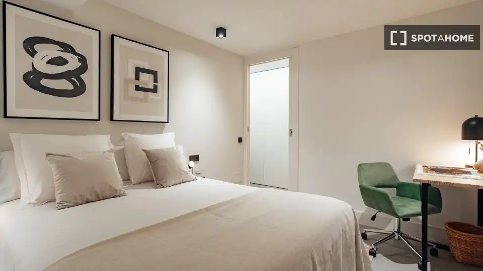 Habitación de Piso de alquiler en Barcelona con Aire acondicionado, Calefacción y Amueblado