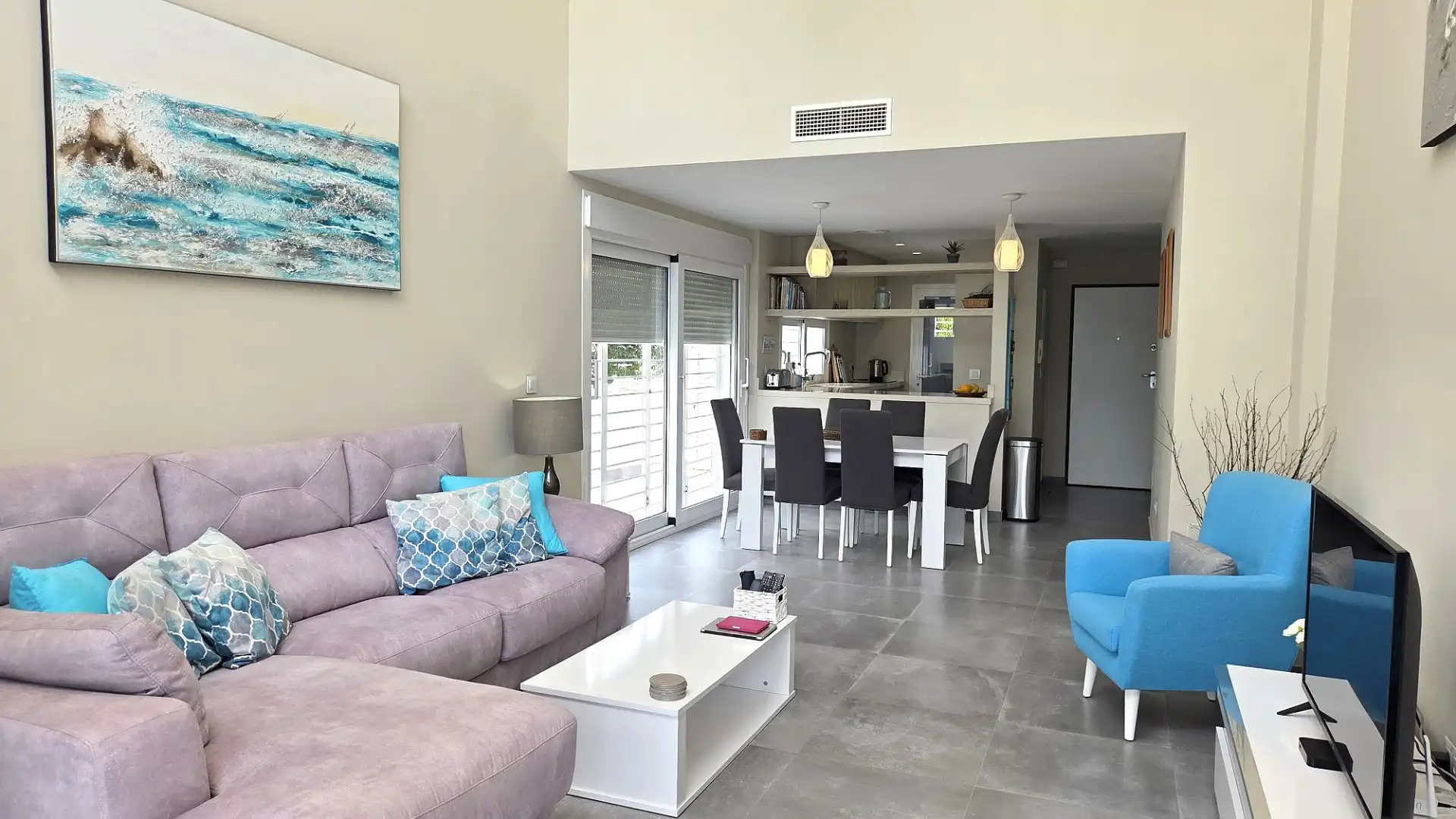 Sala d'estar de Casa o xalet en venda en Cartagena amb Aire condicionat, Jardí privat i Terrassa