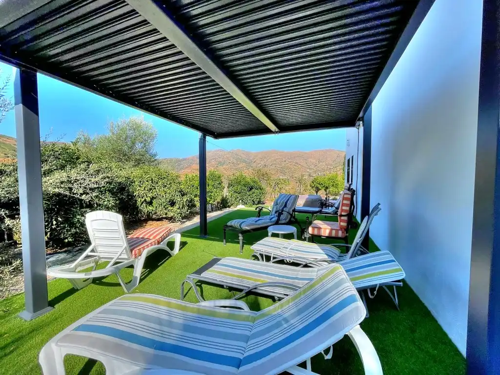 Terrace of Country homes for sale in El Borge  with Air Conditioner, Private garden and Swimming Pool