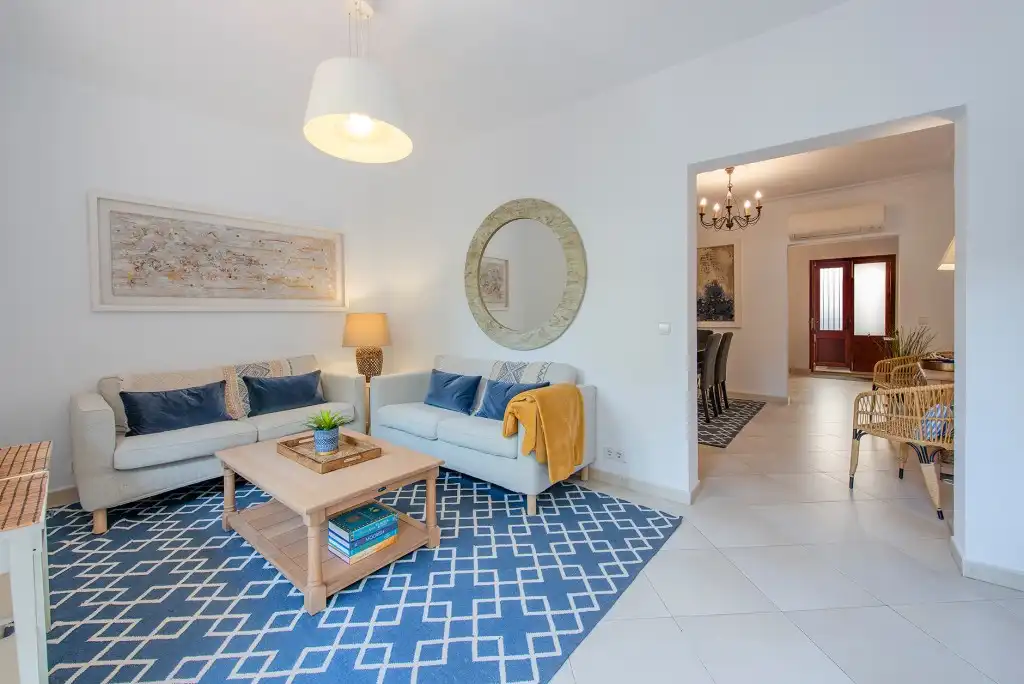 Sala de estar de Casa adosada en venta en Pollença con Aire acondicionado, Jardín privado y Terraza
