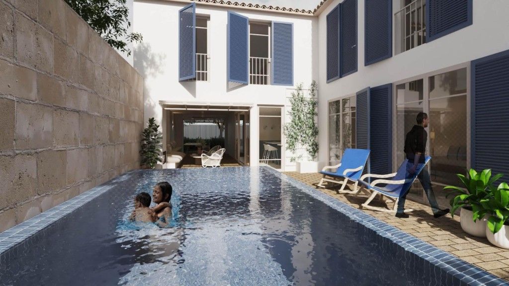 Swimming pool of Single-family semi-detached for sale in Pollença  with Terrace and Swimming Pool