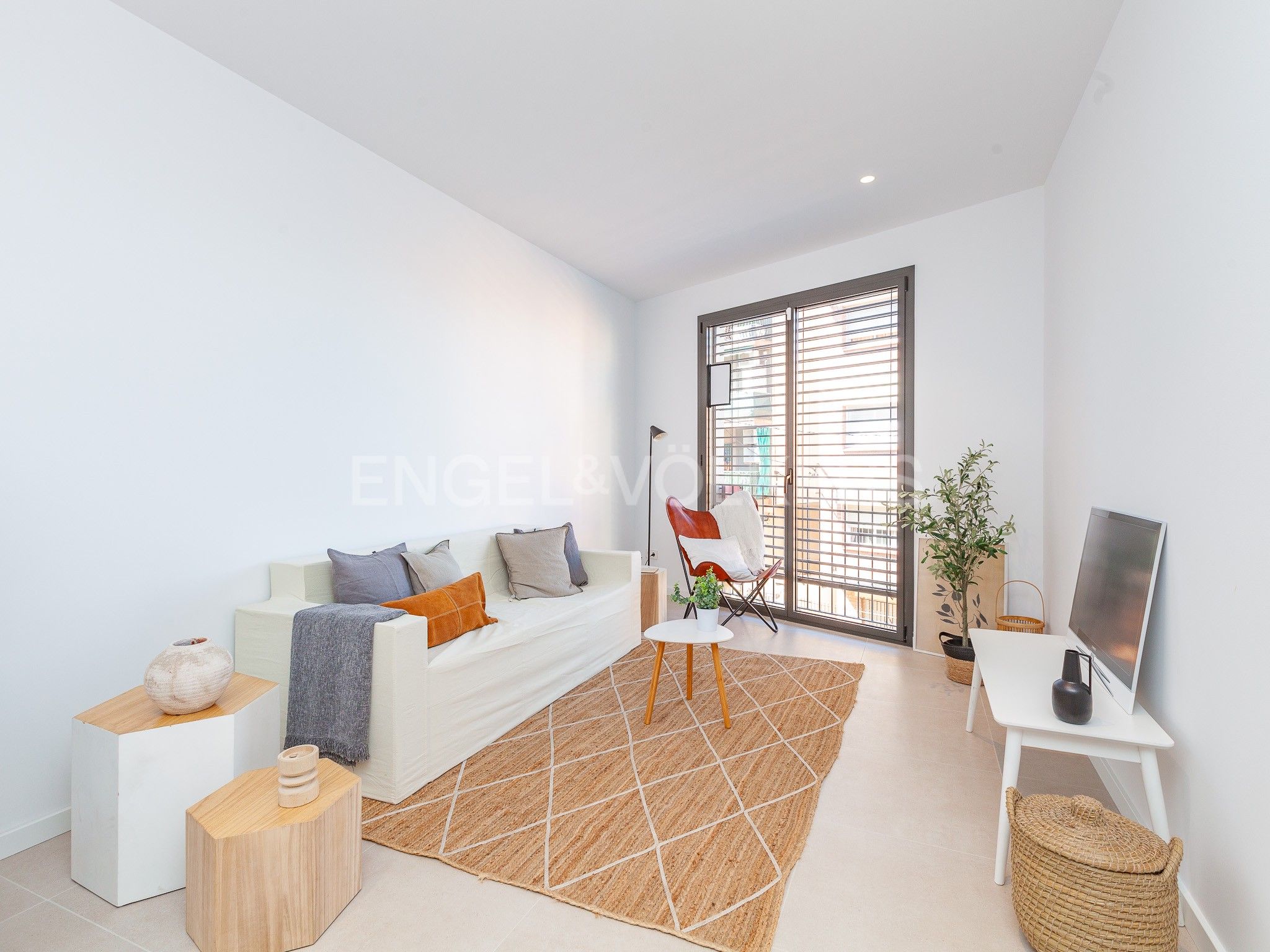 Living room of Attic for sale in Santa Coloma de Gramenet  with Air Conditioner, Heating and Parquet flooring