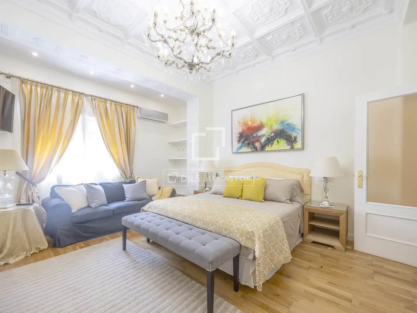 Bedroom of Flat for rent in Valencia  with Air Conditioner, Parquet flooring and Furnished