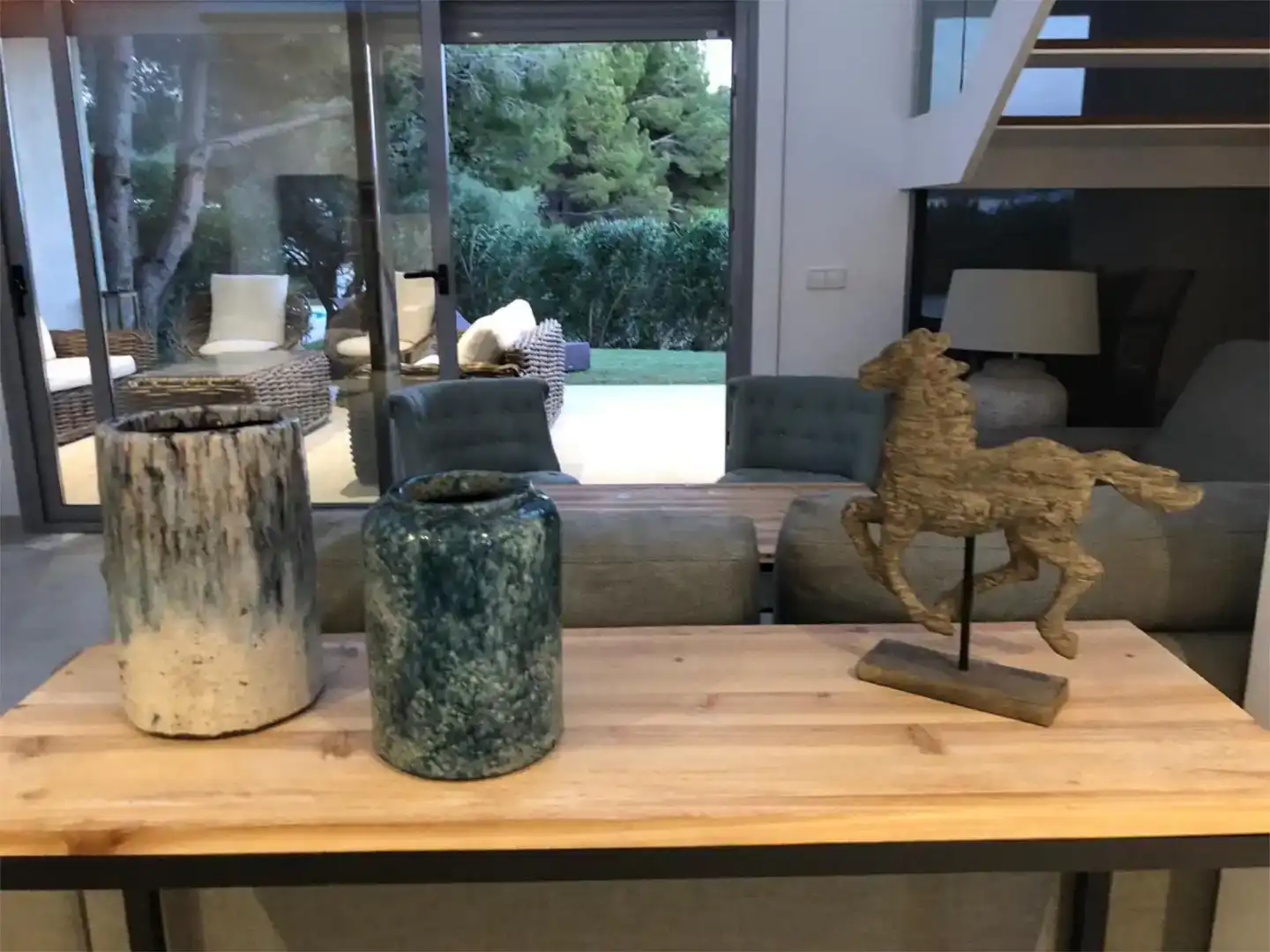 Sala de estar de Casa o chalet de alquiler en Es Mercadal con Aire acondicionado, Jardín privado y Piscina