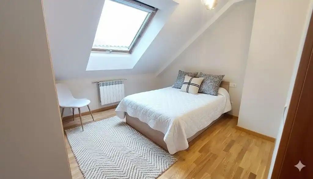 Schlafzimmer von Dachboden zum Verkauf in Vigo  mit Heizung, Parkett und Terrasse