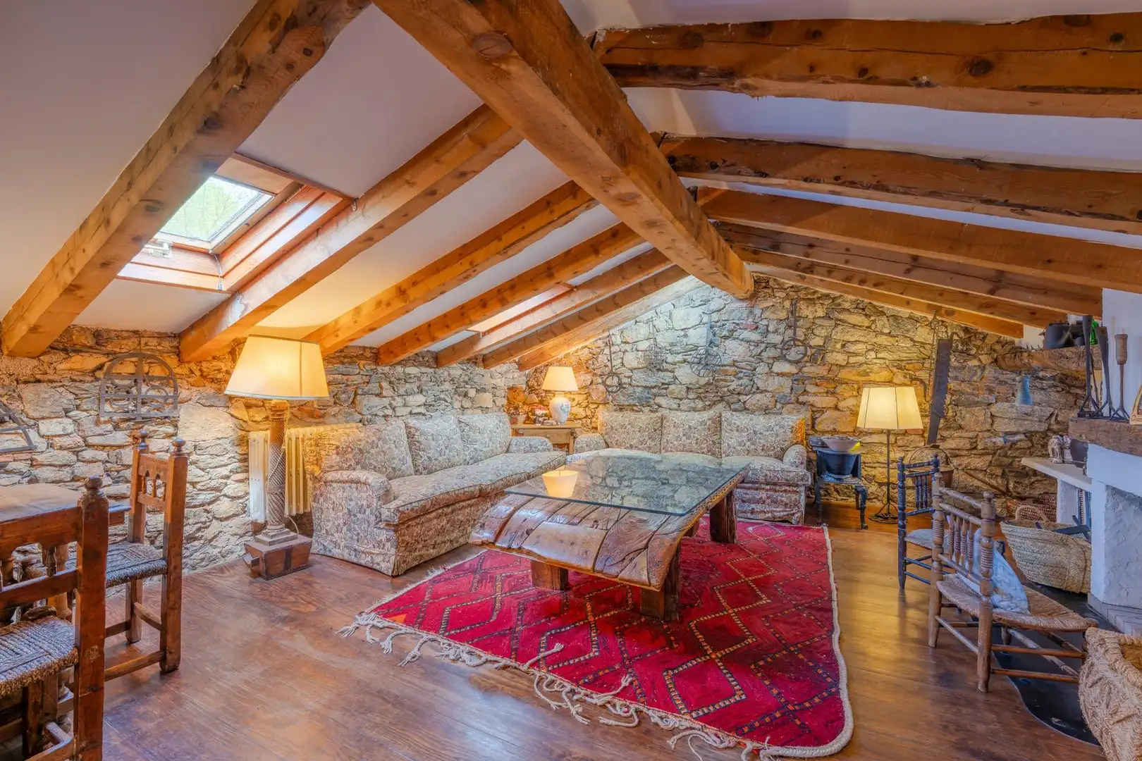 Sala d'estar de Casa o xalet en venda en Camprodon amb Jardí privat, Parquet i Traster