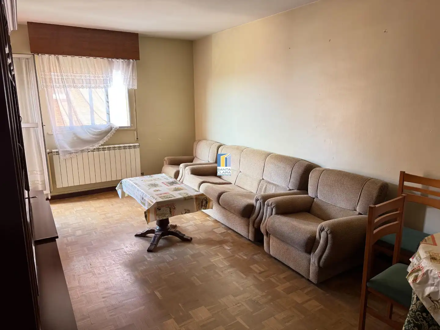 Living room of Flat for sale in Zamora Capital   with Heating, Parquet flooring and Terrace